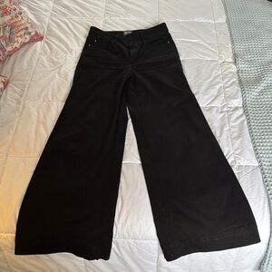 Anthropology Maeve Women's Black Wide-Leg Jeans like new 25